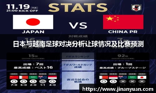 日本与越南足球对决分析让球情况及比赛预测
